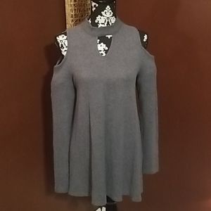 Cold Shoulder Tunic Sweater